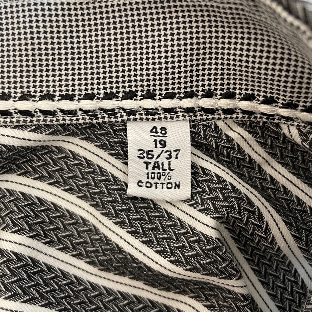 Robert Graham Mens Button Down Shirt 48 19 Tall 100 Cotton Stripe - Picture 7 of 8